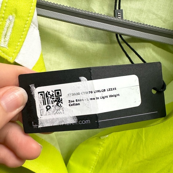 (A74) NWT The Knit | Zoe Button down In Lime - Picture 8 of 10